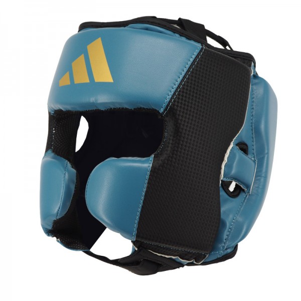 Боксерский шлем Adidas Power 50 | голубой/чёрный/золотой | C50HG