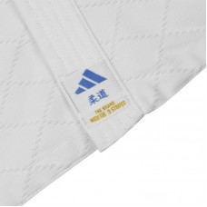 Кімоно для дзюдо Adidas Club з синіми смугами на плечах | біле | J350