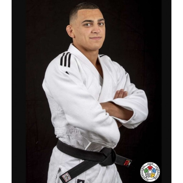 Кімоно для дзюдо Champion II з ліцензією IJF | білий/чорні смуги | ADIDAS J750W-000000855