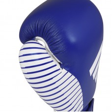 Перчатки Adidas для бокса и кикбоксинга с лицензией Wako | сине/белый | adiKBWKF200