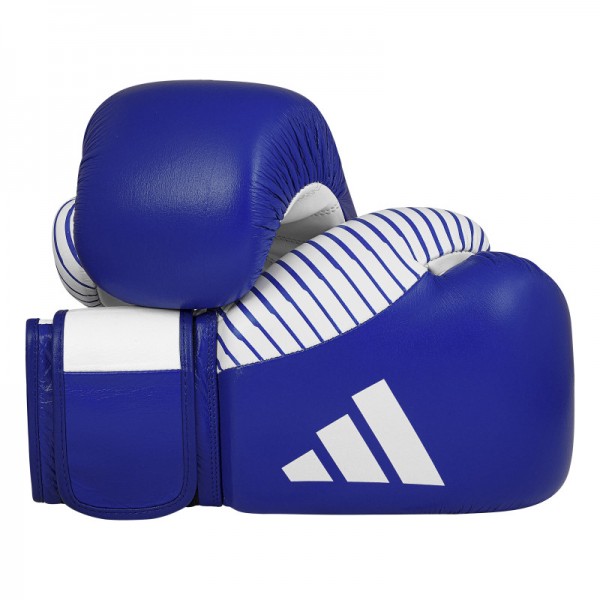 Перчатки Adidas для бокса и кикбоксинга с лицензией Wako | сине/белый | adiKBWKF200