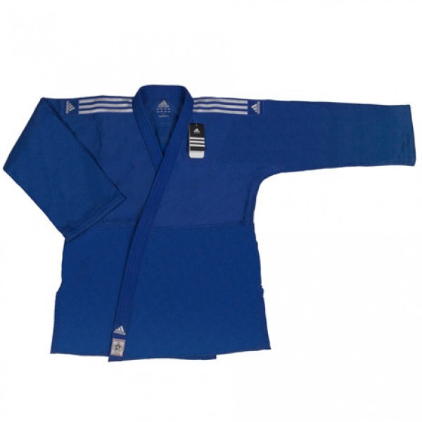 Кимоно для дзюдо Champion II с лицензией IJF Slim Fit | синий/белые полосы | ADIDAS J750B SF-AD0000719